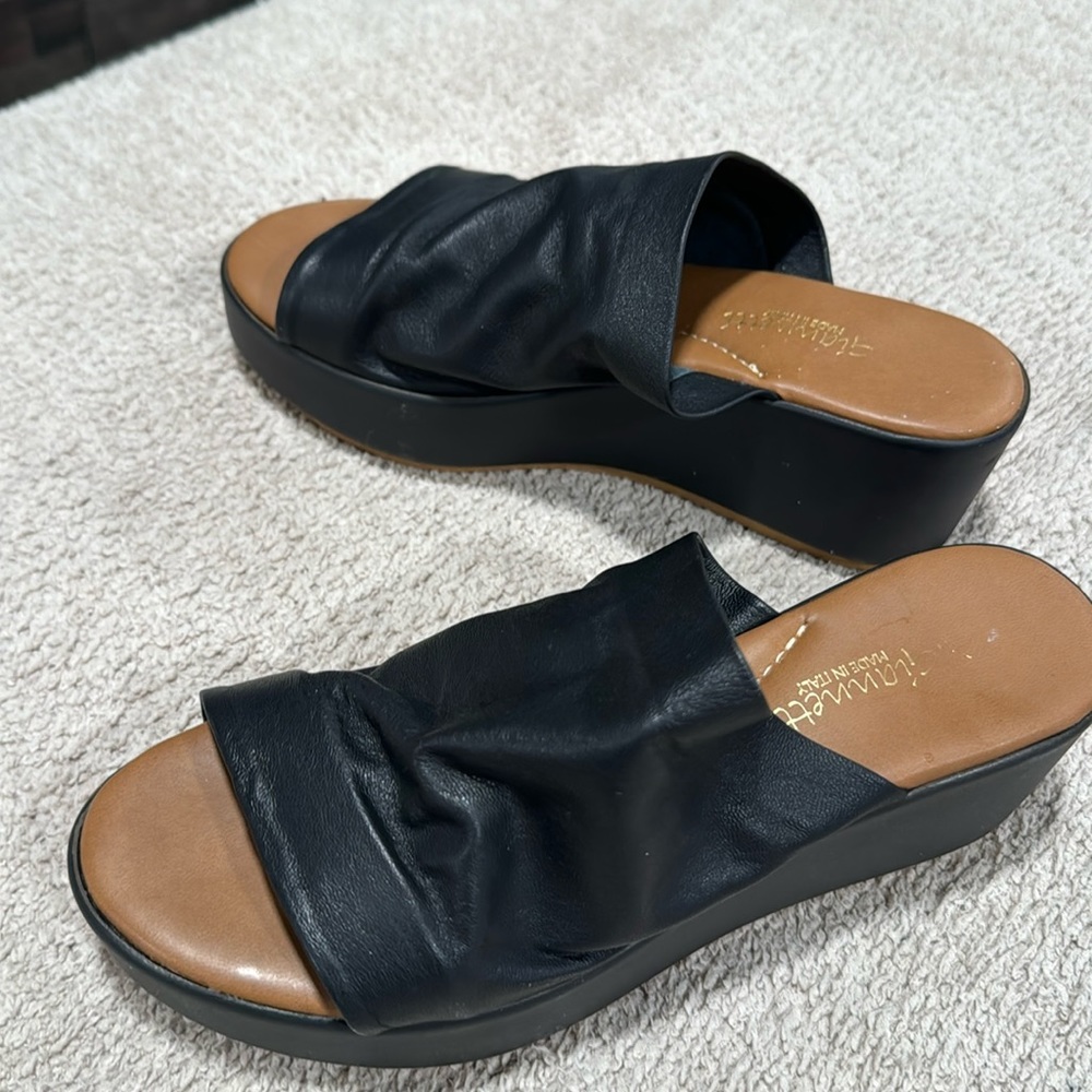 Gianetti Black sandals size 7.